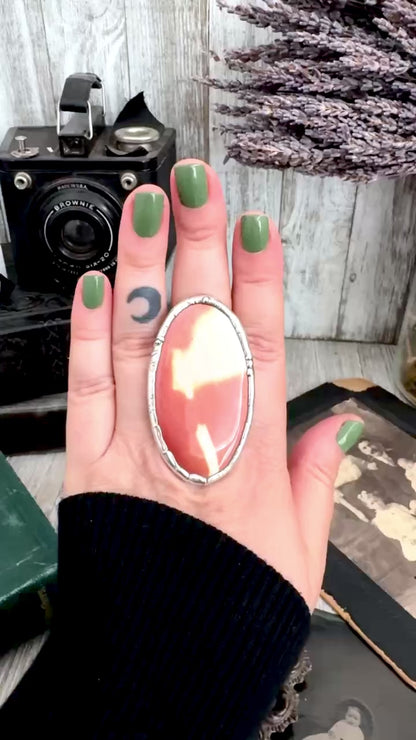 The Colossal Collection - Mookaite Ring Fine Silver Size 11 / One of a Kind