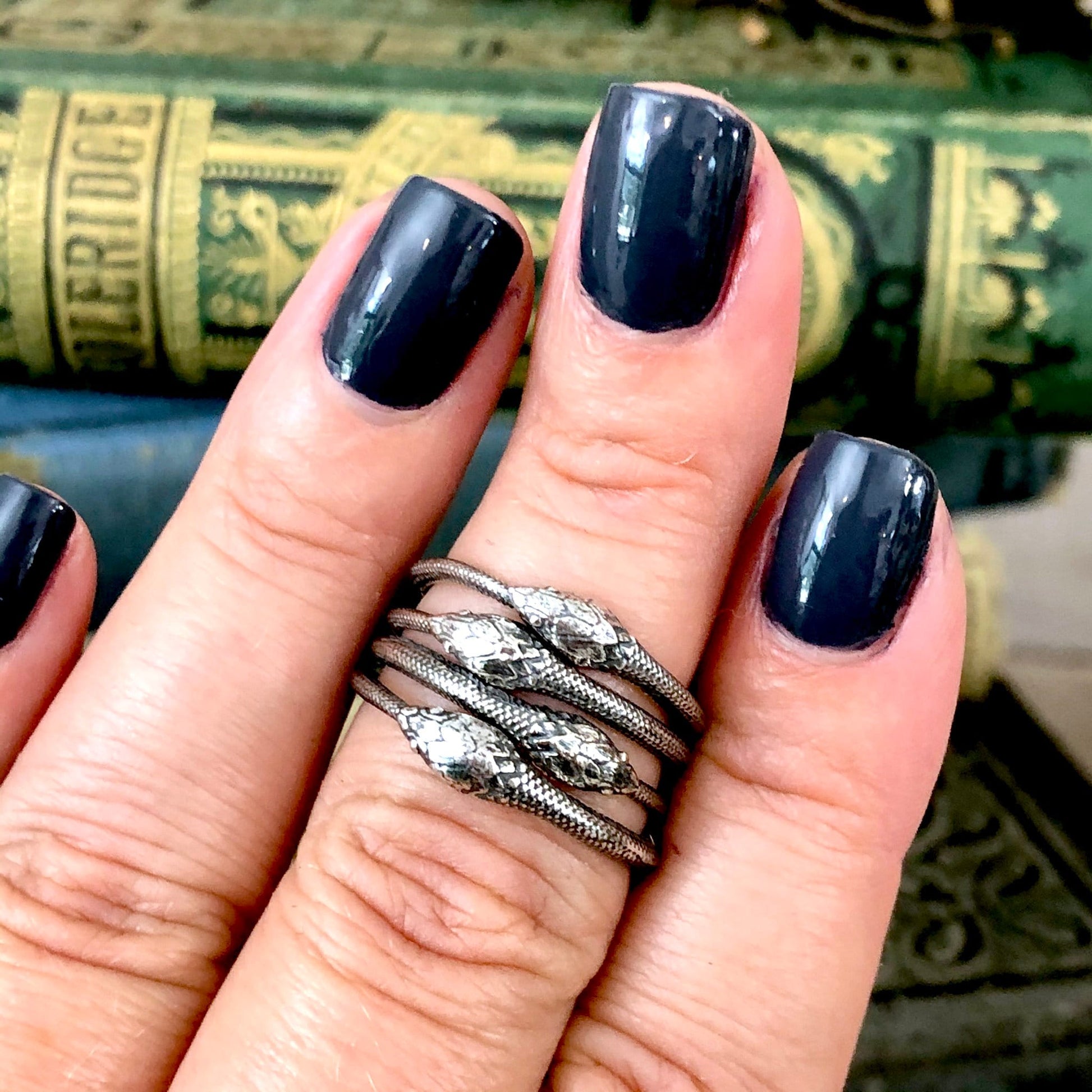 Ouroboros Snake Ring in Sterling Silver / Size 7 8 9 10 11 Curated  Collection.