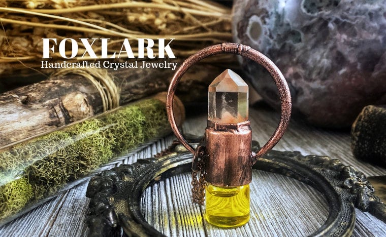 Teardrop Post Ouija Board Planchette Crescent Moon Earrings/ Sterling Silver & Stainless Steel - Foxlark Crystal Jewelry