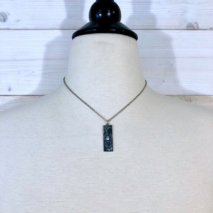 Tiny Talisman Collection - Sterling Silver Spider Necklace Pendant  32mm  /.