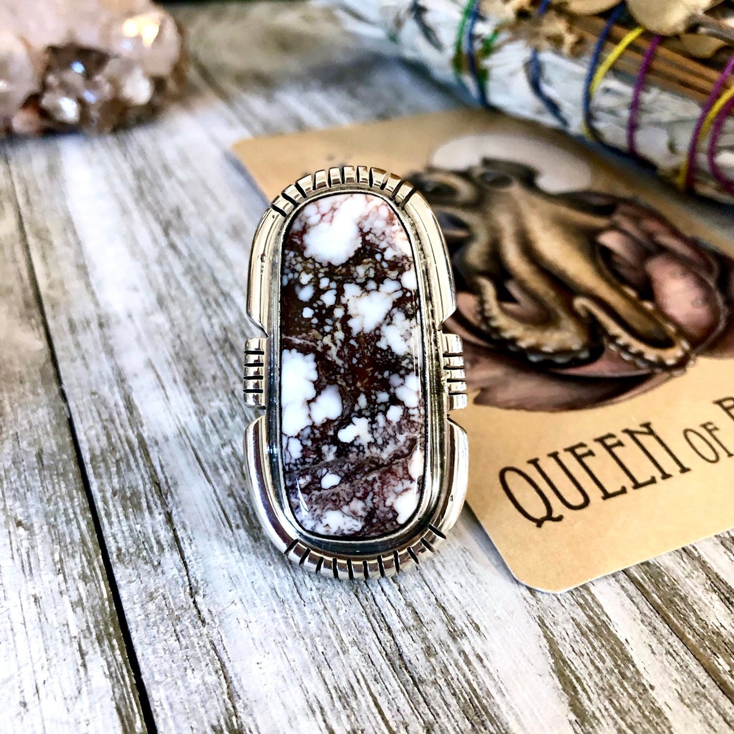 Bohemian Ring, boho jewelry, boho ring, crystal ring, CURATED- RINGS, Etsy ID: 933005682, Festival Jewelry, gypsy ring, Jewelry, Large Crystal, Rings, Statement Rings, Sterling Silver, Sterling Silver Ring
