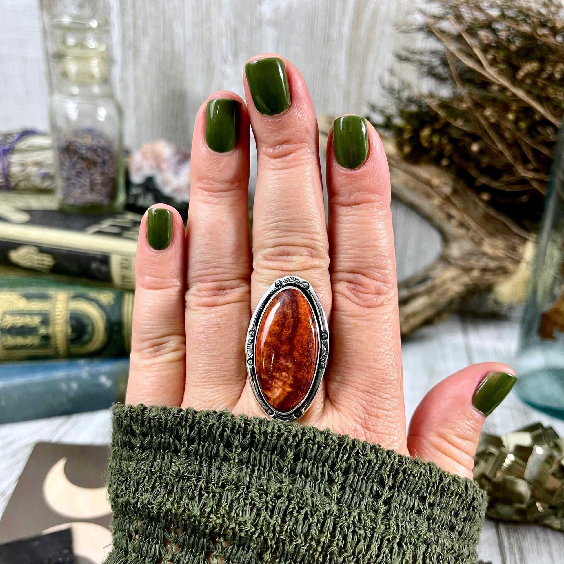 Bohemian Ring, boho jewelry, boho ring, crystal ring, CURATED- RINGS, Etsy ID: 1133558373, Festival Jewelry, gypsy ring, Jewelry, Large Crystal, Rings, Statement Rings, Sterling Silver, Sterling Silver Ring