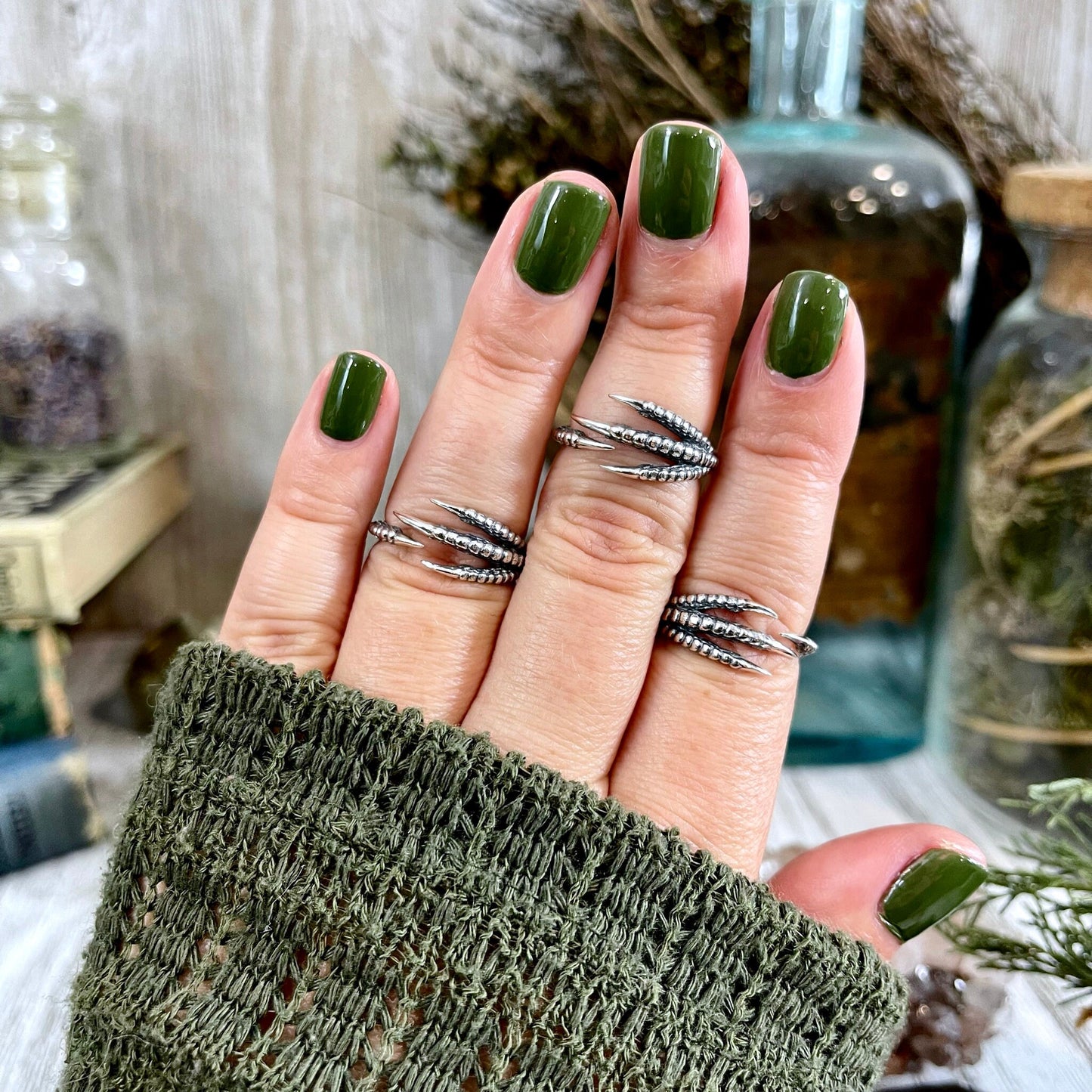 925, Adjustable Ring, Bird Claw Ring, Bohemian Ring, boho jewelry, boho ring, Etsy ID: 1136998367, Festival Jewelry, Goth Ring, Gothic Jewelry, gypsy ring, Jewelry, Raven Claw Ring, Rings, Statement Rings, Sterling Silver, TINY TALISMANS, Witch Jewelry