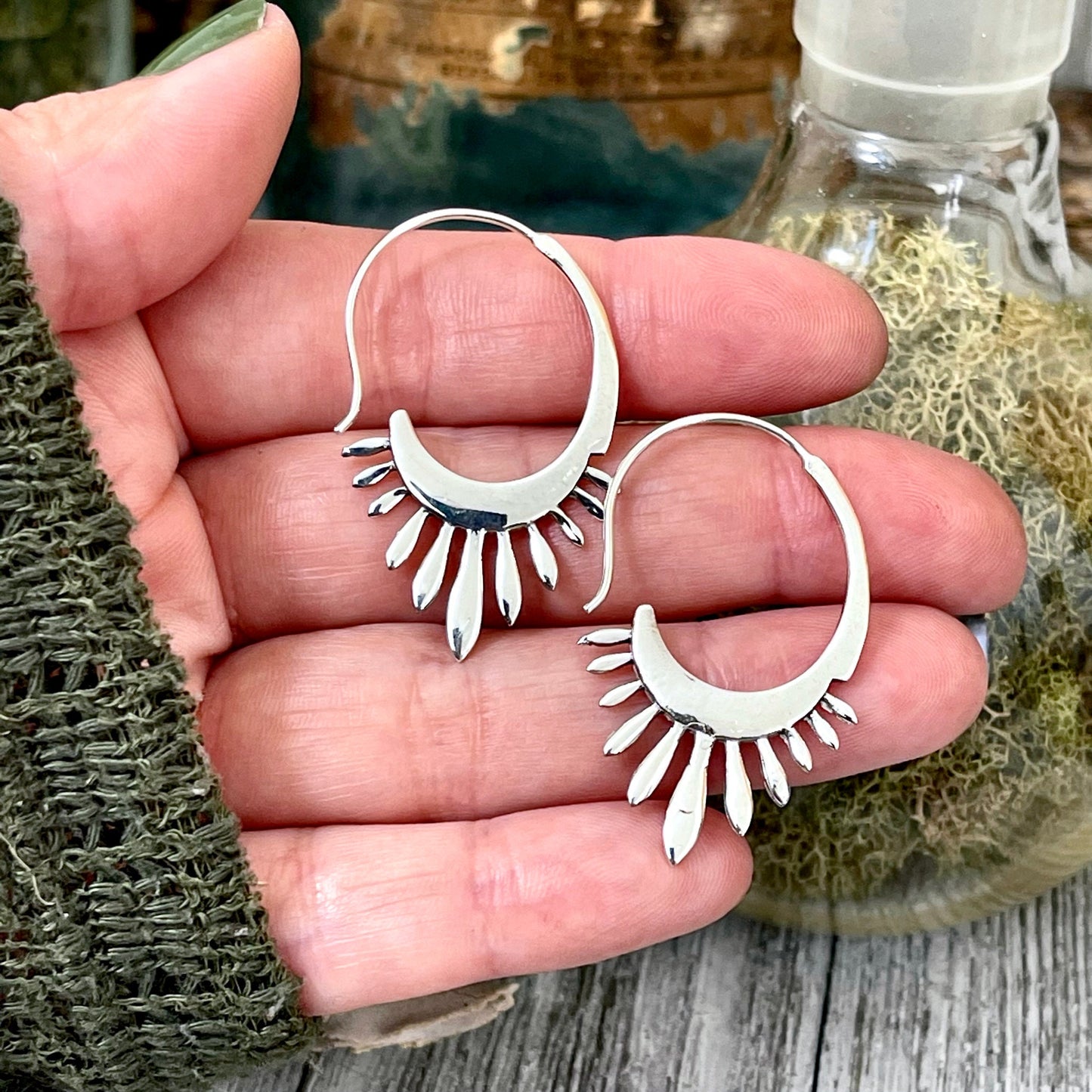 Accessories, Earrings, Etsy ID: 1206117588, Foxlark- Earrings, Gift For Woman, Hoop Earrings, Jewelry, Sterling Silver