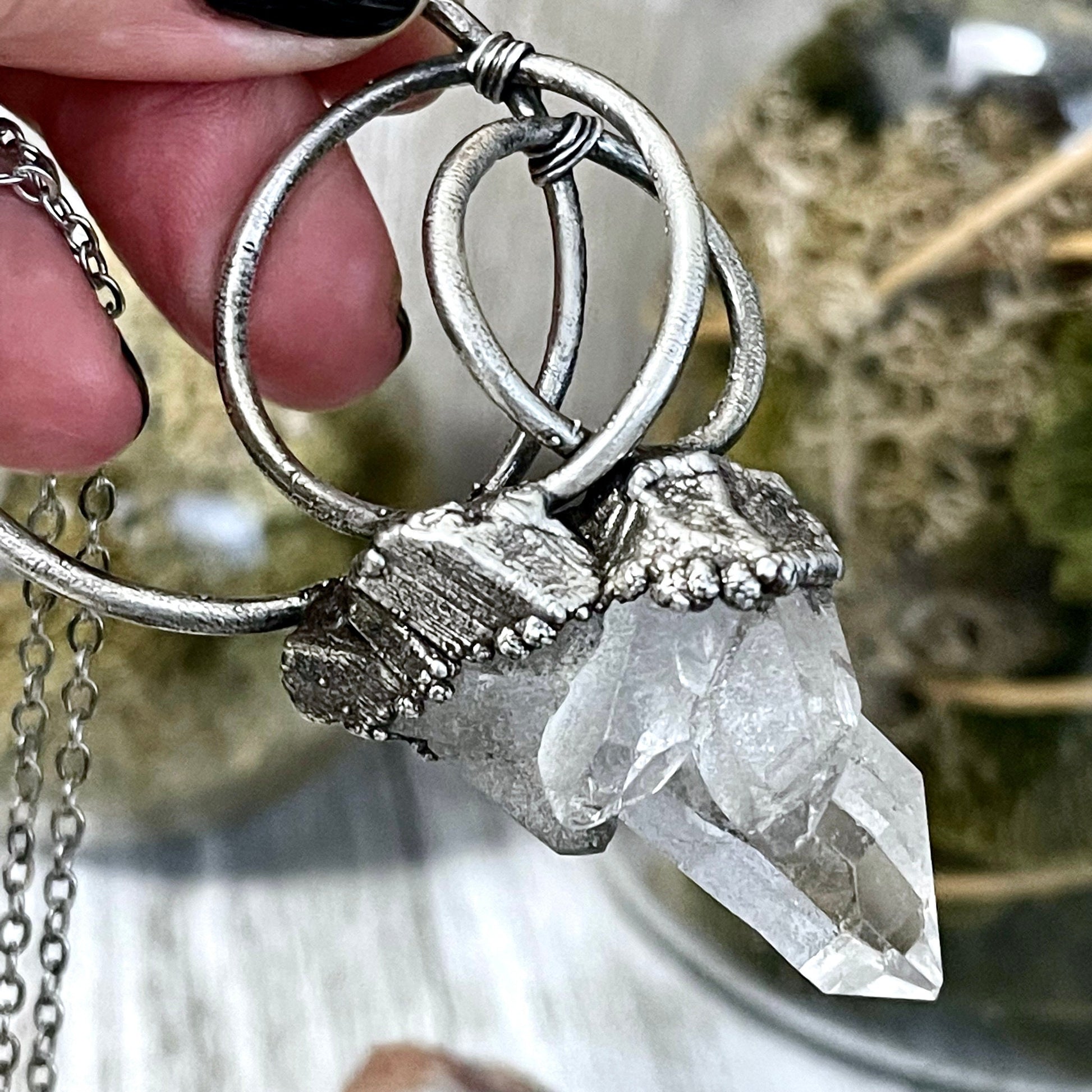 Bohemian Jewelry, Boho Crystal Jewelry, Crystal Necklaces, Etsy ID: 1283906550, FOXLARK- NECKLACES, Gift For Her, Healing Crystal, Jewelry, Necklaces, Quartz Jewelry, Quartz Necklace, Raw Clear Quartz, Raw Crystal Jewelry, Raw crystal necklace, Raw Stone