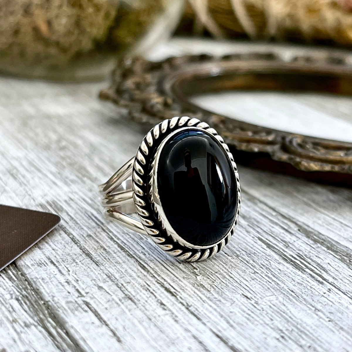 Vintage Art Deco ring for Women (Black Onyx - 925 Sterling Silver, 4 Vintage Art Deco ring for Women (Black Onyx - 925 Sterling Silver, 4