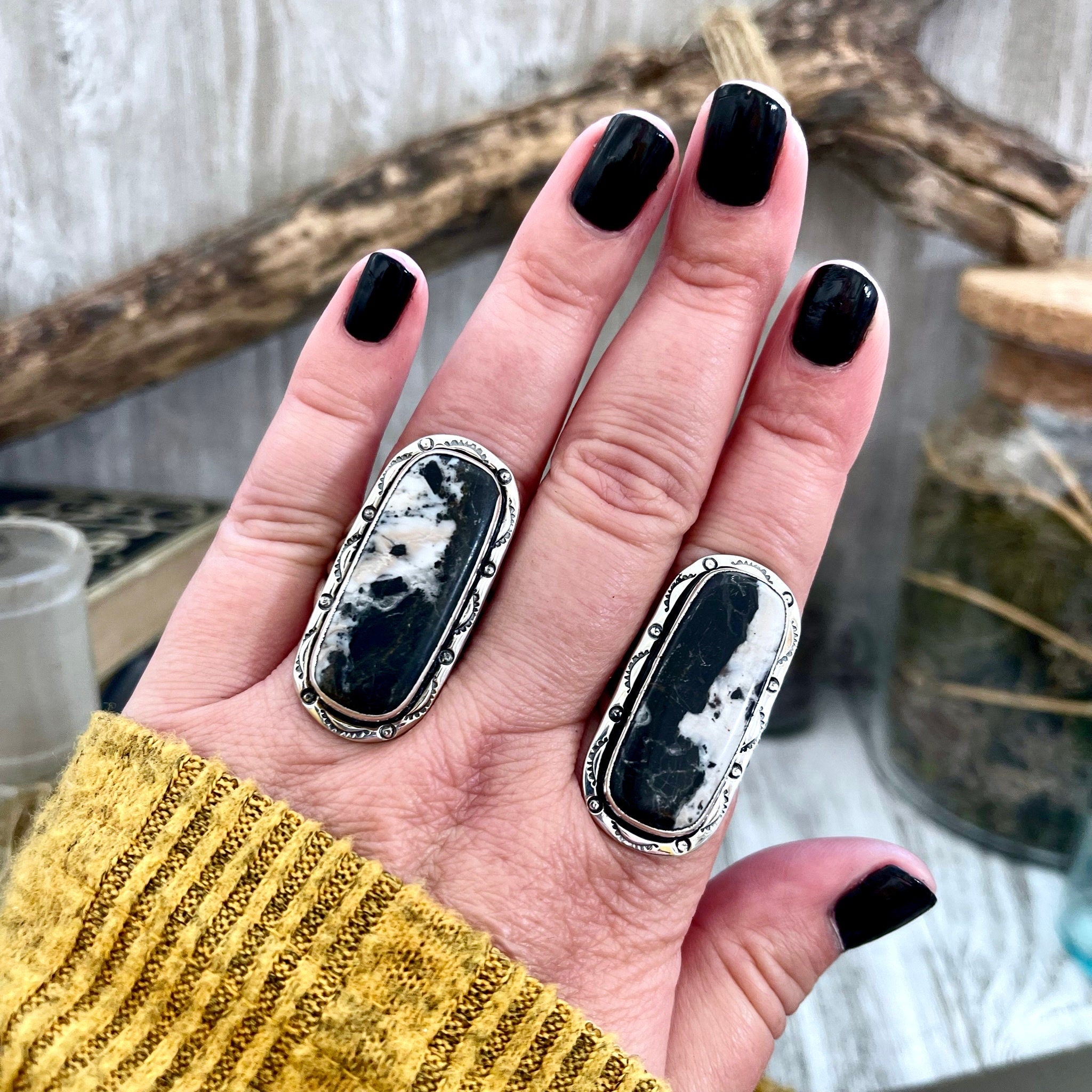 Boho ring set sterling silver hotsell