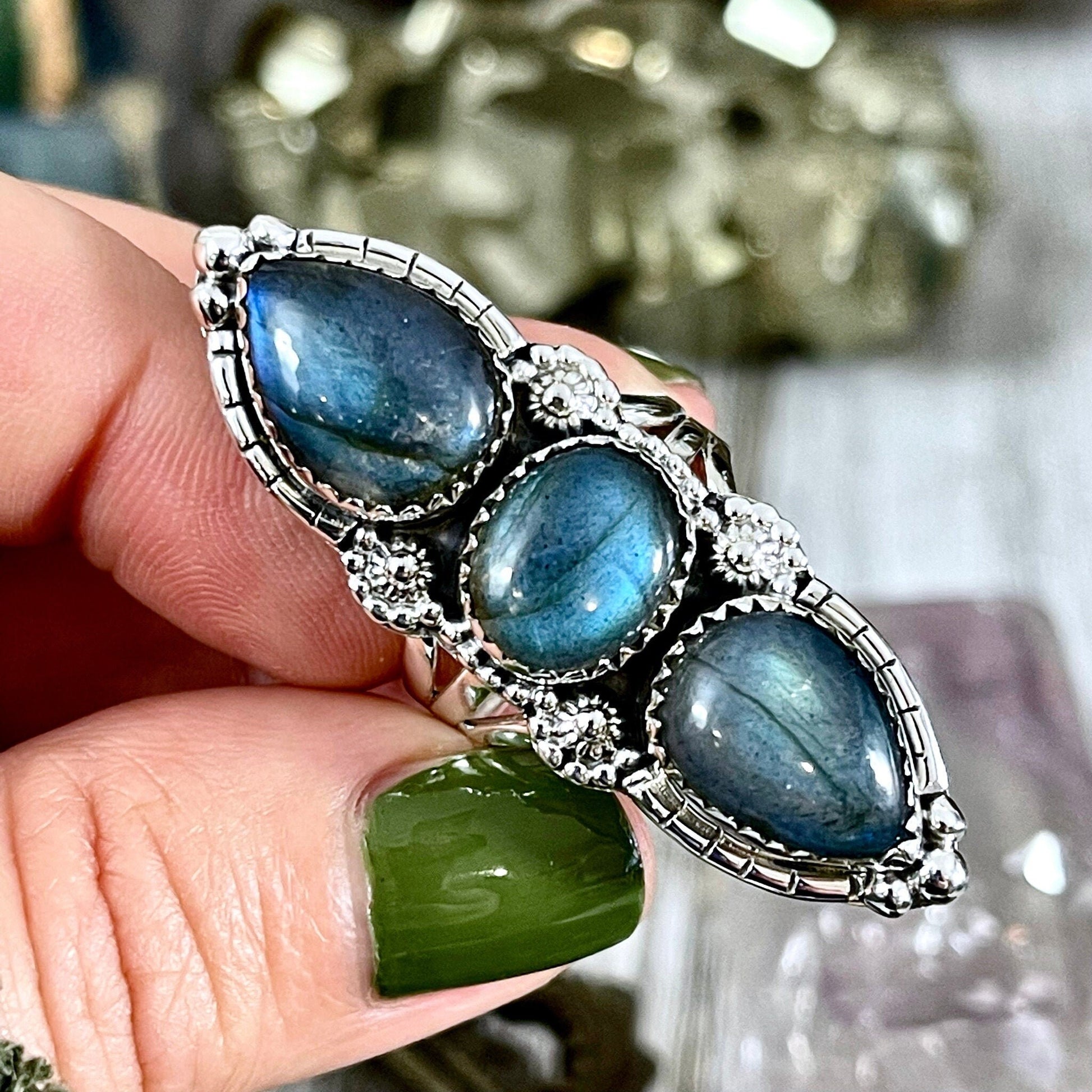 3 Stone Ring, Big Stone Ring, Bohemian Ring, Boho Jewelry, Boho Ring, Crystal Ring, Etsy Id 1143395447, Etsy ID: 1608022969, Festival Jewelry, Foxlark Alchemy, Foxlark- Rings, Gift For Woman, Gypsy Ring, Jewelry, Rings, Statement Rings, Wholesale