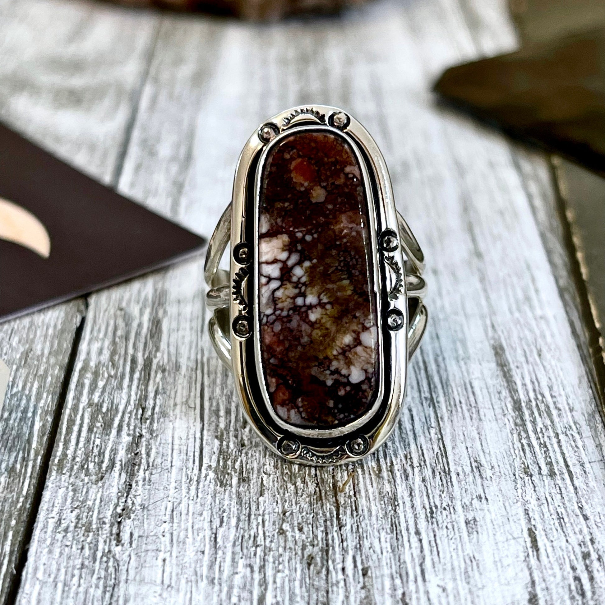 Size 9 Stunning Wild Horse Statement Ring Set in Thick Sterling Silver / Curated by FOXLARK Collection.