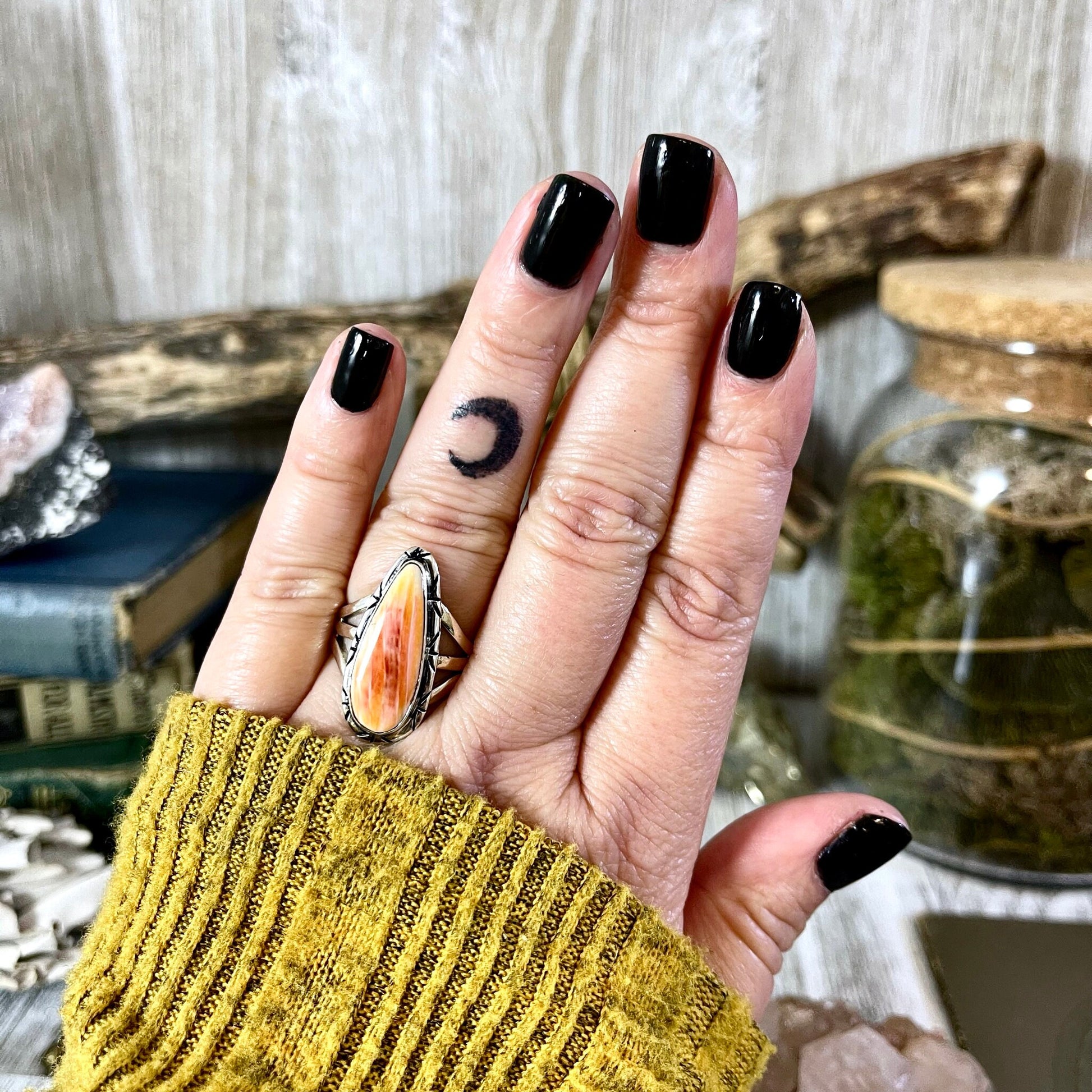 Big Statement Ring, Big Stone Ring, Bohemian Ring, boho jewelry, boho ring, crystal ring, CURATED- RINGS, Etsy ID: 1397847919, Festival Jewelry, gypsy ring, Jewelry, Large Crystal, Purple Stone Ring, Rings, Spiny Oyster Ring, Statement Rings, Sterling Sil