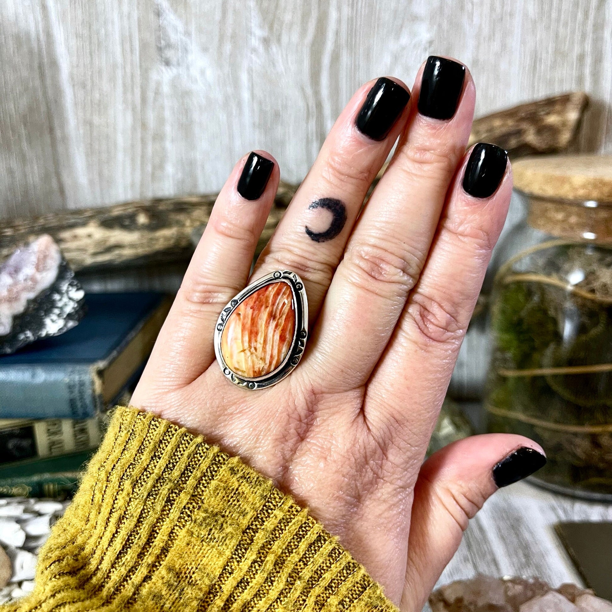 Big Statement Ring, Big Stone Ring, Bohemian Ring, boho jewelry, boho ring, crystal ring, CURATED- RINGS, Etsy ID: 1397851577, Festival Jewelry, gypsy ring, Jewelry, Large Crystal, Purple Stone Ring, Rings, Spiny Oyster Ring, Statement Rings, Sterling Sil