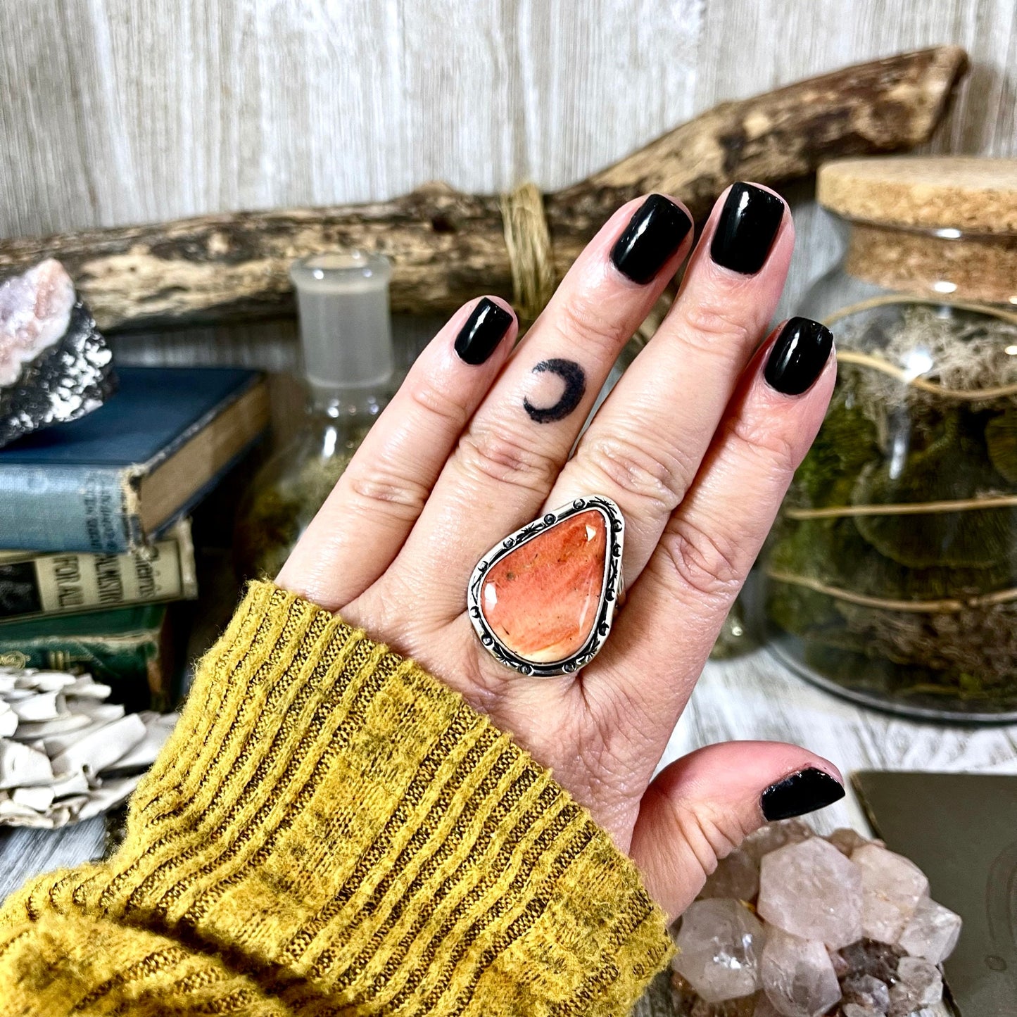 Bohemian Ring, boho jewelry, boho ring, crystal ring, CURATED- RINGS, Etsy ID: 1383804934, Festival Jewelry, gypsy ring, Jewelry, Large Crystal, Rings, Statement Rings, Sterling Silver, Sterling Silver Ring