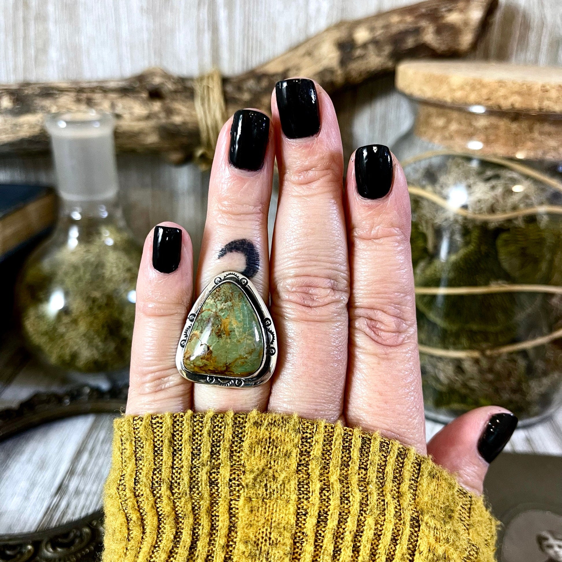 Bohemian Ring, boho jewelry, boho ring, crystal ring, CURATED- RINGS, Etsy ID: 1397835125, Festival Jewelry, gypsy ring, Jewelry, Large Crystal, Rings, Statement Rings, Sterling Silver, Sterling Silver Ring