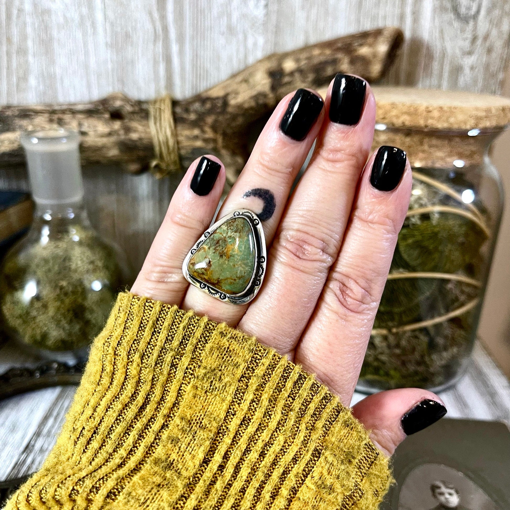 Bohemian Ring, boho jewelry, boho ring, crystal ring, CURATED- RINGS, Etsy ID: 1397835125, Festival Jewelry, gypsy ring, Jewelry, Large Crystal, Rings, Statement Rings, Sterling Silver, Sterling Silver Ring