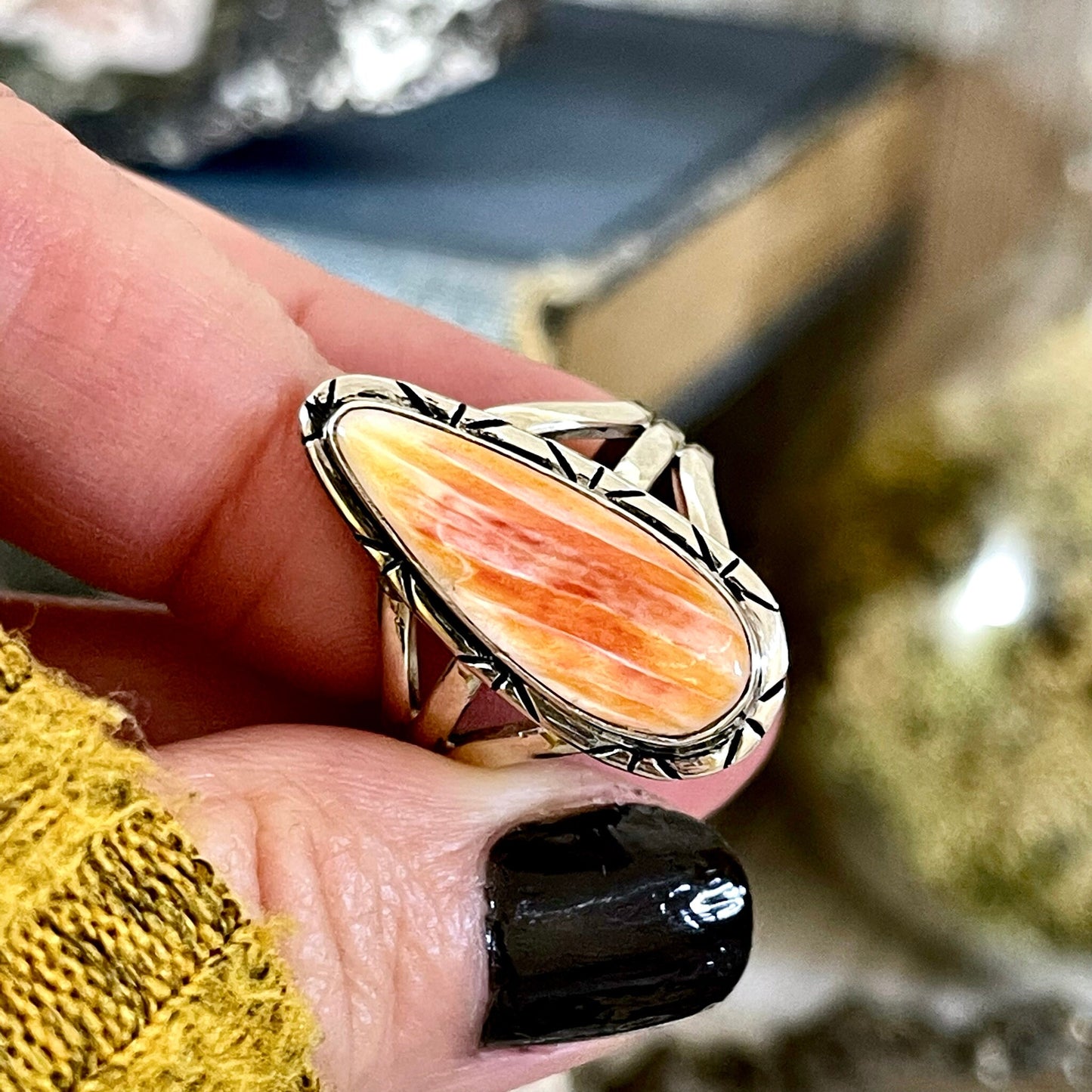Big Statement Ring, Big Stone Ring, Bohemian Ring, boho jewelry, boho ring, crystal ring, CURATED- RINGS, Etsy ID: 1397847919, Festival Jewelry, gypsy ring, Jewelry, Large Crystal, Purple Stone Ring, Rings, Spiny Oyster Ring, Statement Rings, Sterling Sil