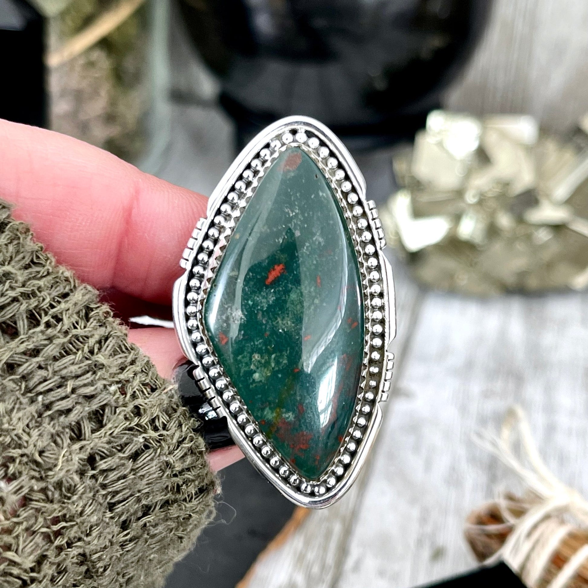 Big Bloodstone Ring, Big Bold Jewelry, Big Crystal Ring, Big Statement Ring, Big Stone Ring, Bloodstone Jewelry, Bohemian Ring, Boho Jewelry, Boho Ring, Crystal Ring, Etsy ID: 1403541611, Foxlark Alchemy, FOXLARK- RINGS, Gypsy Ring, Jewelry, Rings, Statem