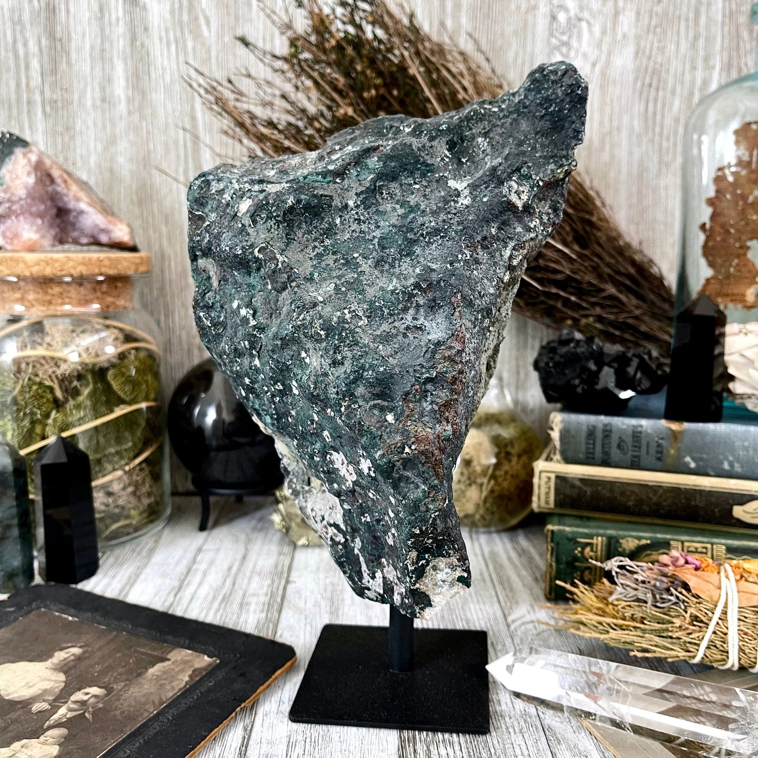 Large Purple Amethyst Crystal Druzy Geode With Stand / FoxlarkCrystals
