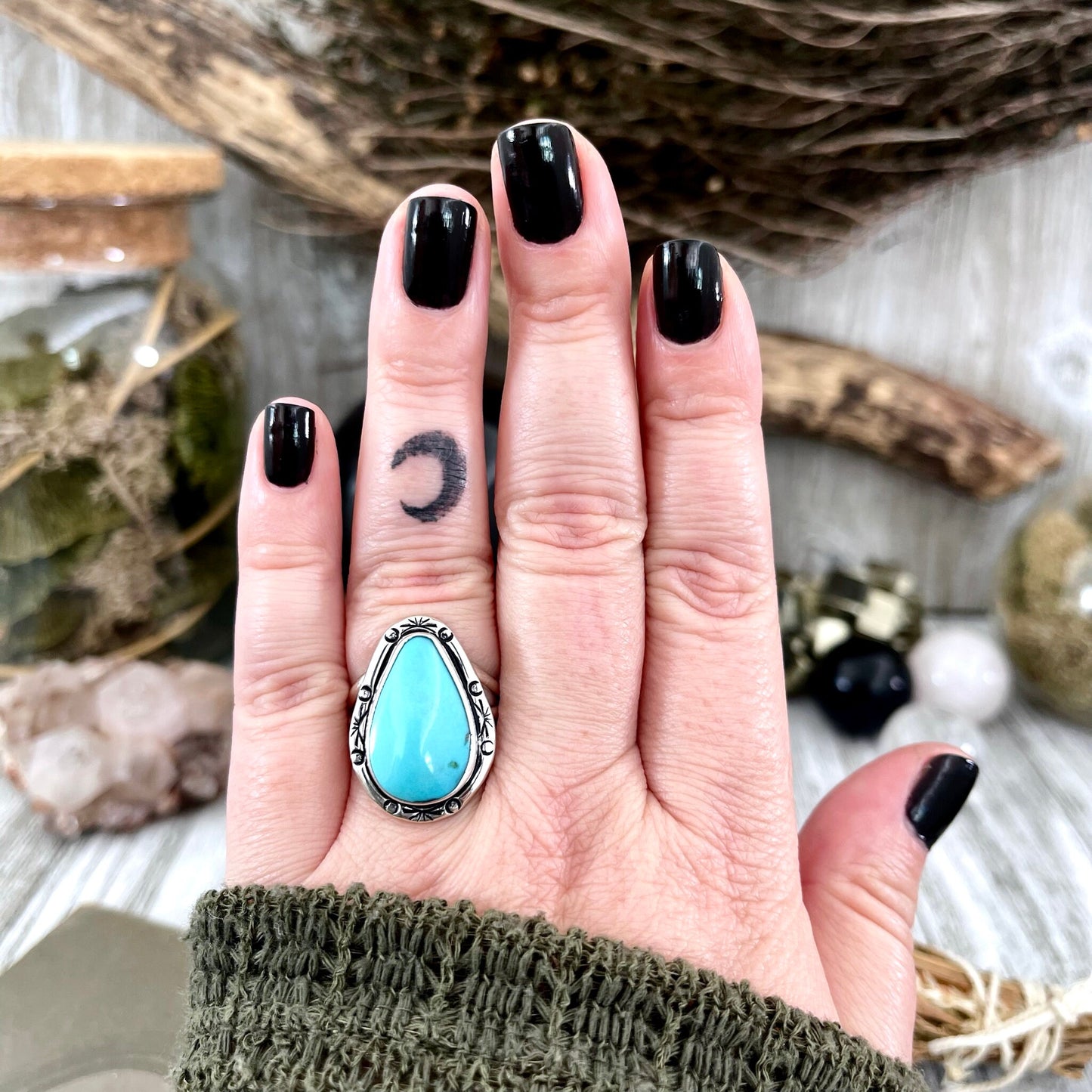 Bohemian Ring, boho jewelry, boho ring, crystal ring, CURATED- RINGS, Etsy ID: 1419698249, Festival Jewelry, gypsy ring, Jewelry, Large Crystal, Rings, Statement Rings, Sterling Silver, Sterling Silver Ring