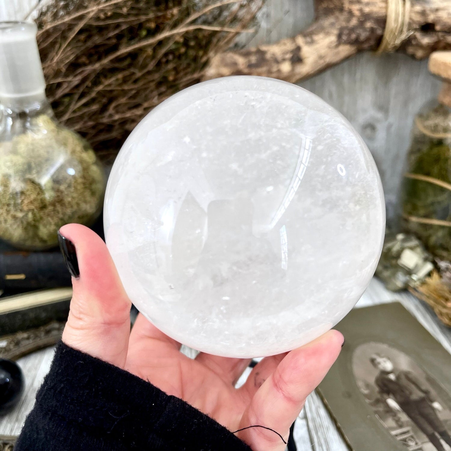 Large Clear Quartz Crystal Ball  / FoxlarkCrystals