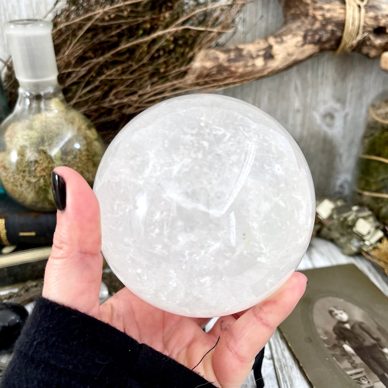 Large Clear Quartz Crystal Ball  / FoxlarkCrystals