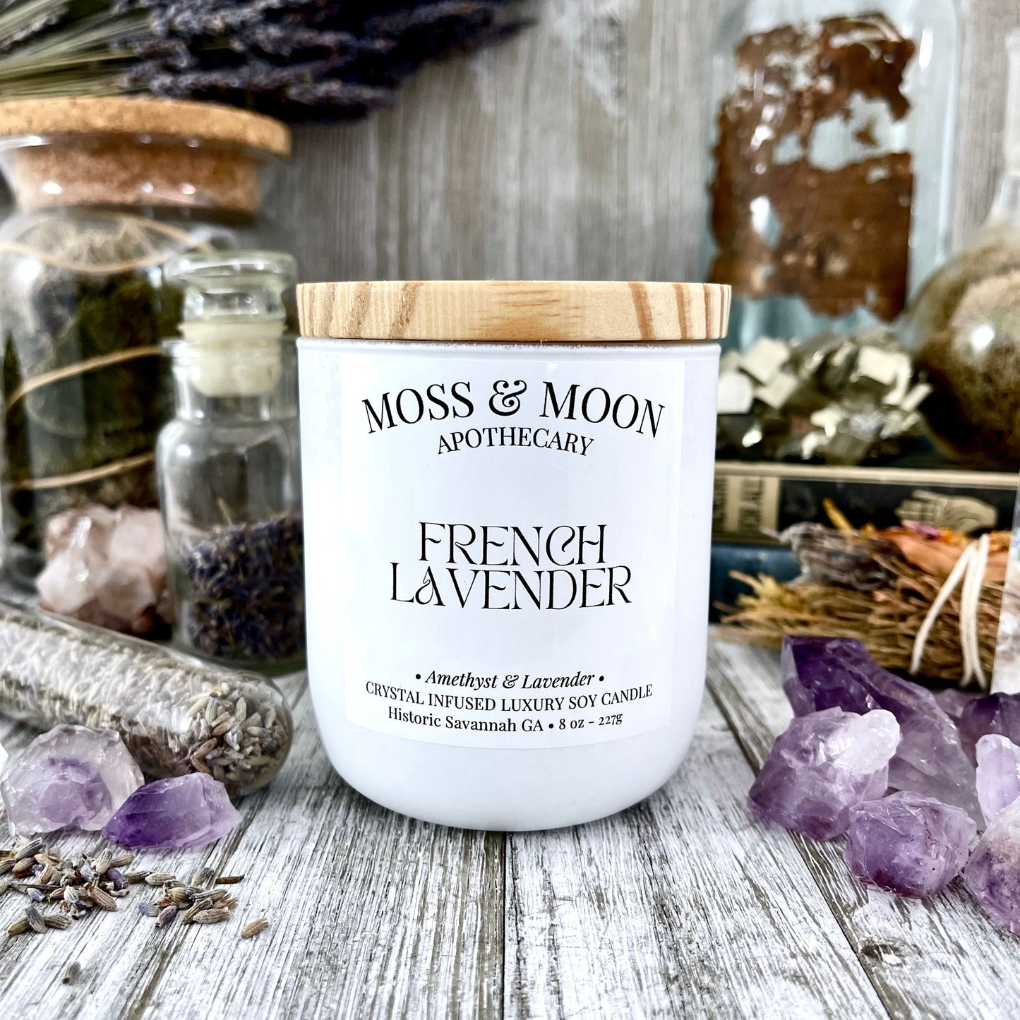 amethyst candle, aromatherapy candle, Candles, Candles & Holders, Container Candles, crystal candle, Crystal Candles, crystal healing, eco-friendly candle, Etsy ID: 1466050510, handmade candle, Home & Living, Home Decor, Lavender candle, luxury candle, me