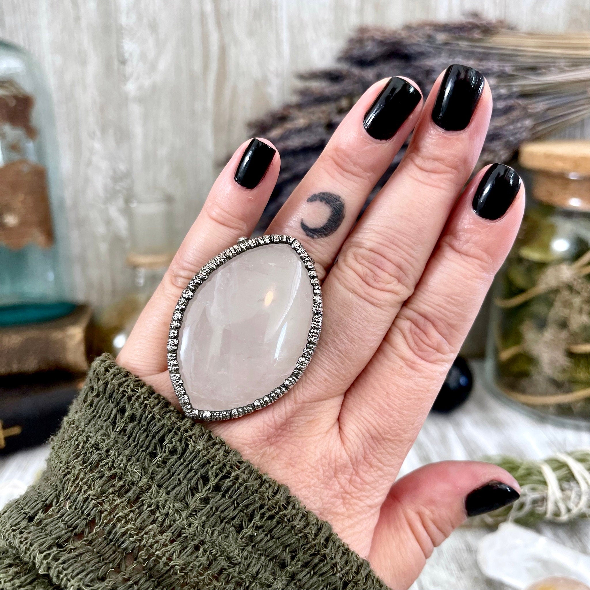 Rose Quartz Gold Vermeil Ring