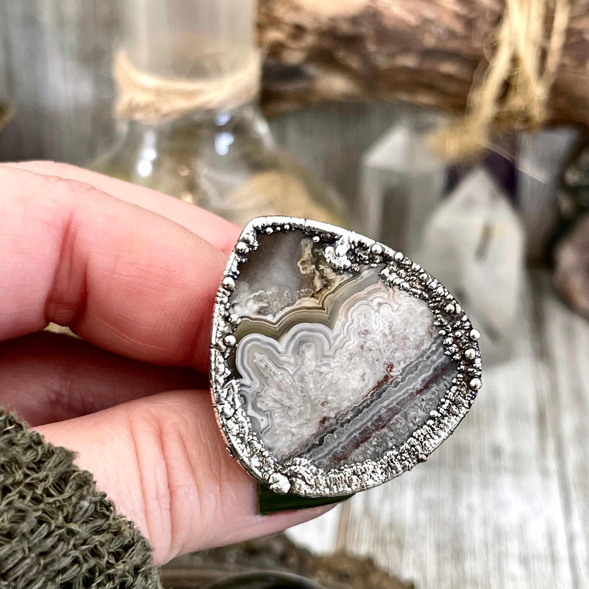 Crazy Lace Agate Ring Size 6 / Foxlark Collection - One of a Kind - Foxlark Crystal Jewelry