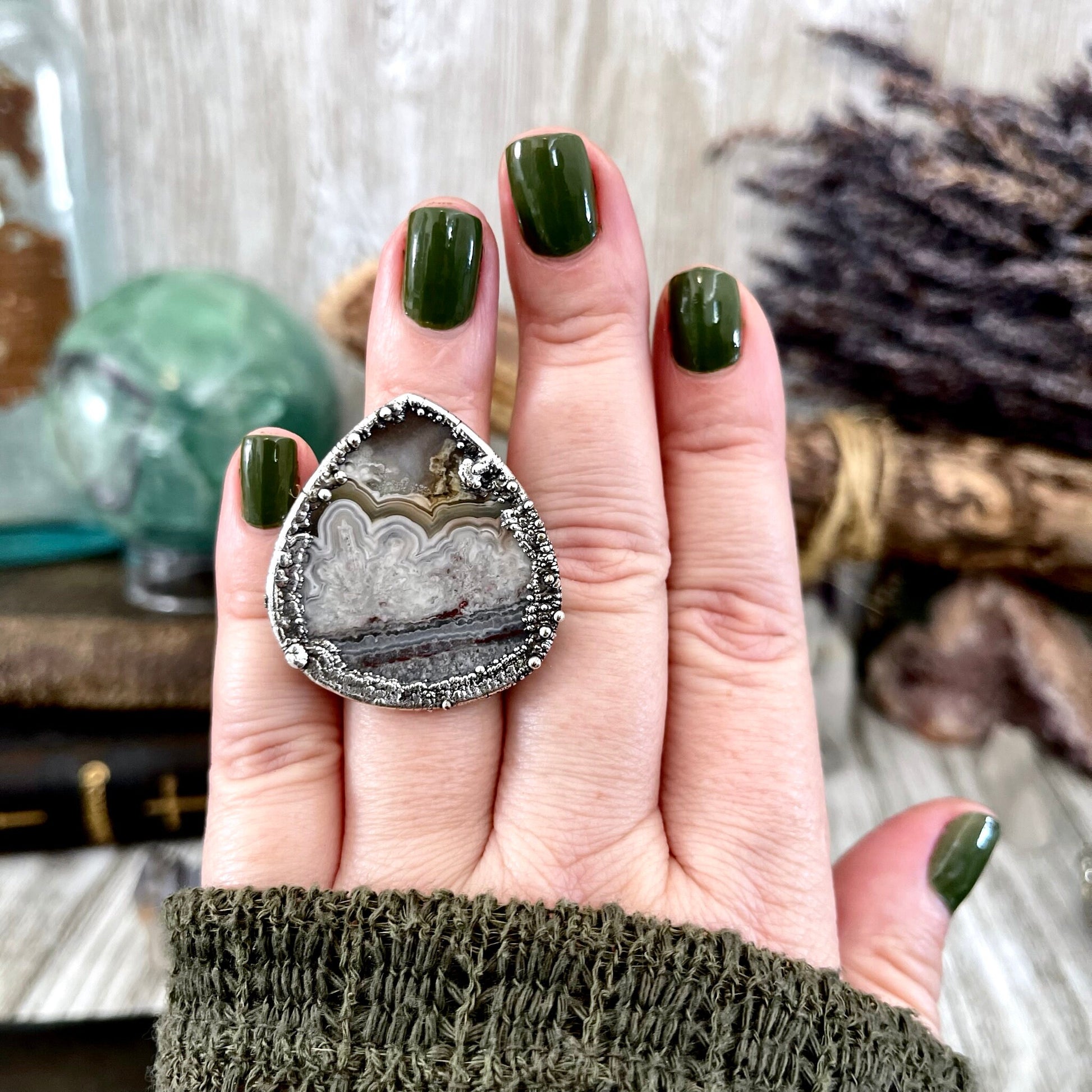 Crazy Lace Agate Ring Size 6 / Foxlark Collection - One of a Kind - Foxlark Crystal Jewelry