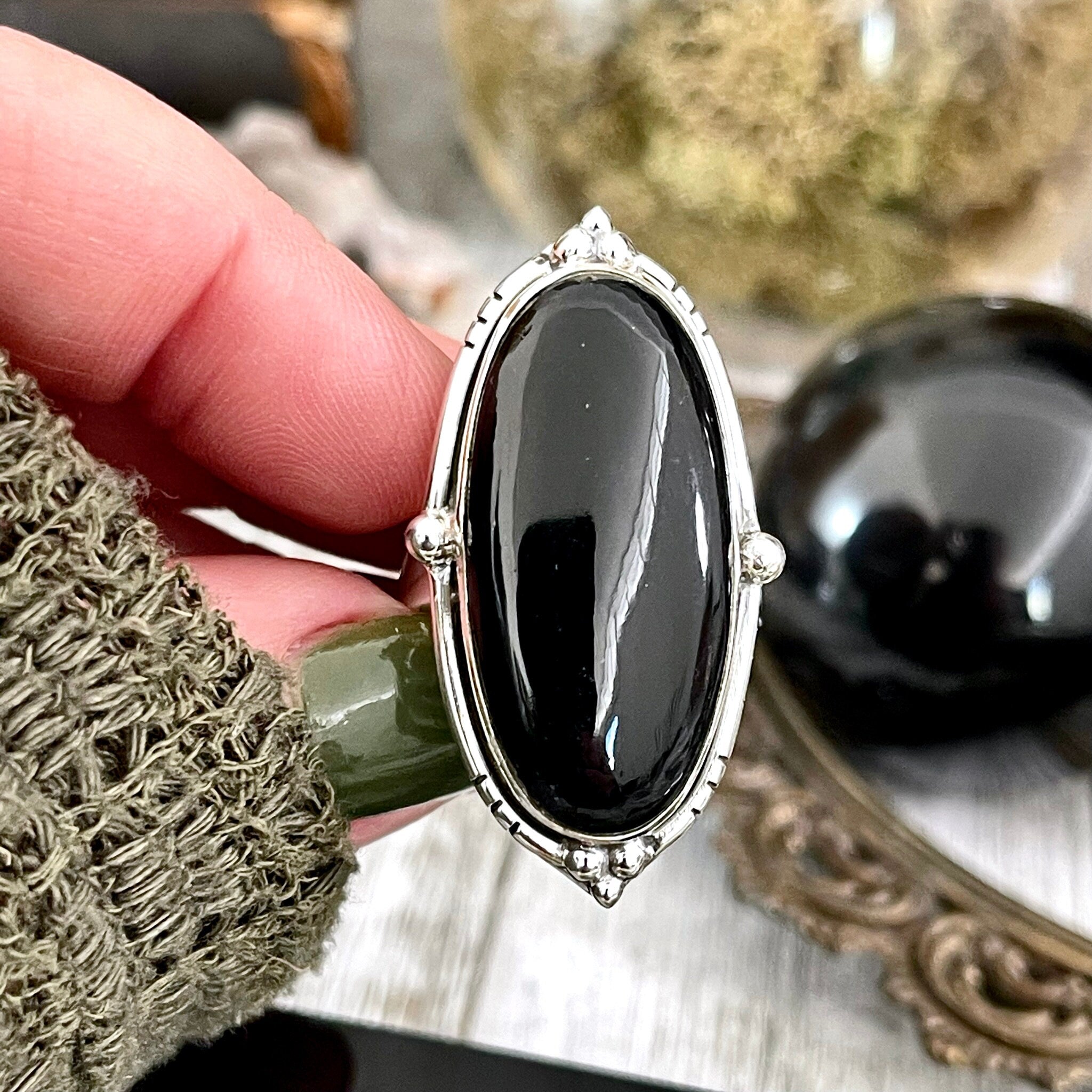 Big black onyx best sale ring