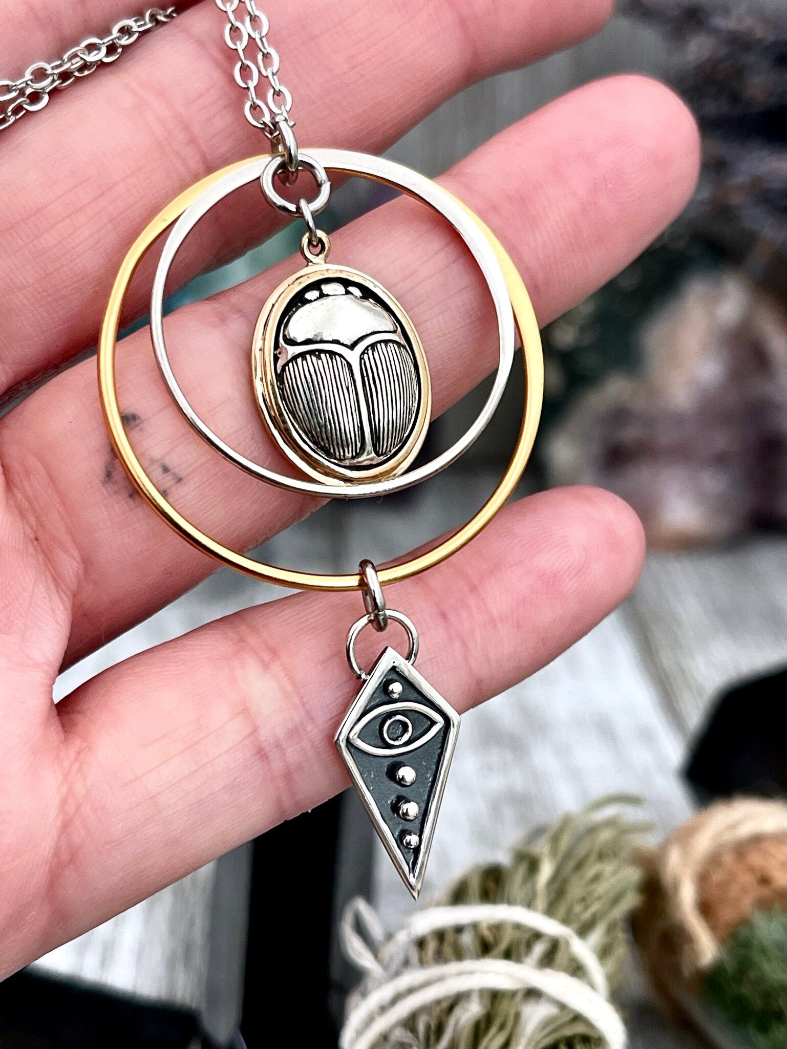 925 Sterling Silver, Amulet Charm, beetle pendent, boho jewelry, bronze necklace, Etsy ID: 1640908546, Gothic Jewelry, Infinity Necklace, Jewelry, Necklaces, Pendants, Sterling Silver, Talisman Necklace, TINY TALISMANS, Witch Jewelry, Witch necklace, Witc