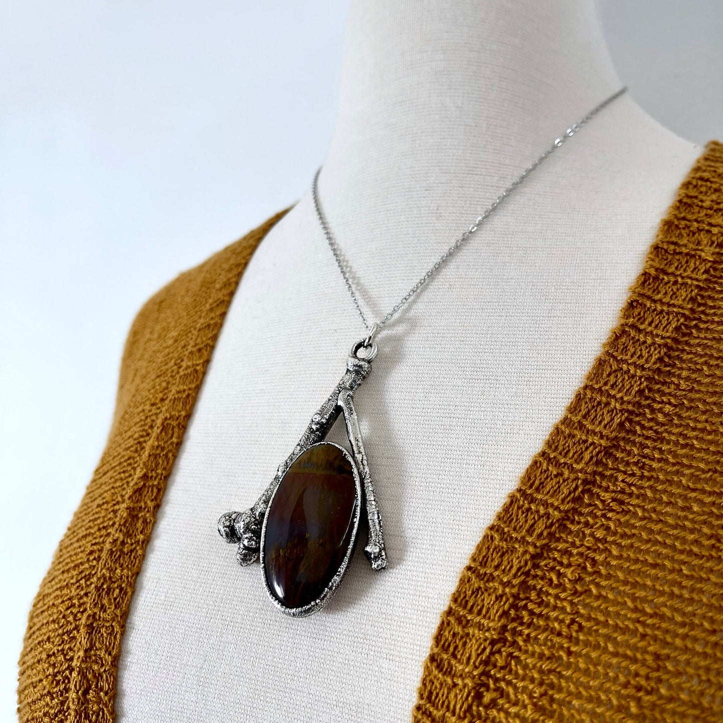 Agate Crystal, Agate Jewelry, big crystal Necklace, Big Silver Necklace, Big Stone Necklace, Bohemian Jewelry, Crystal Jewelry, Crystal Necklaces, Crystal Pendant, Earthy pendent, Etsy ID: 1634771581, Fancy Moss Agate, FOXLARK- NECKLACES, Jewelry, nature