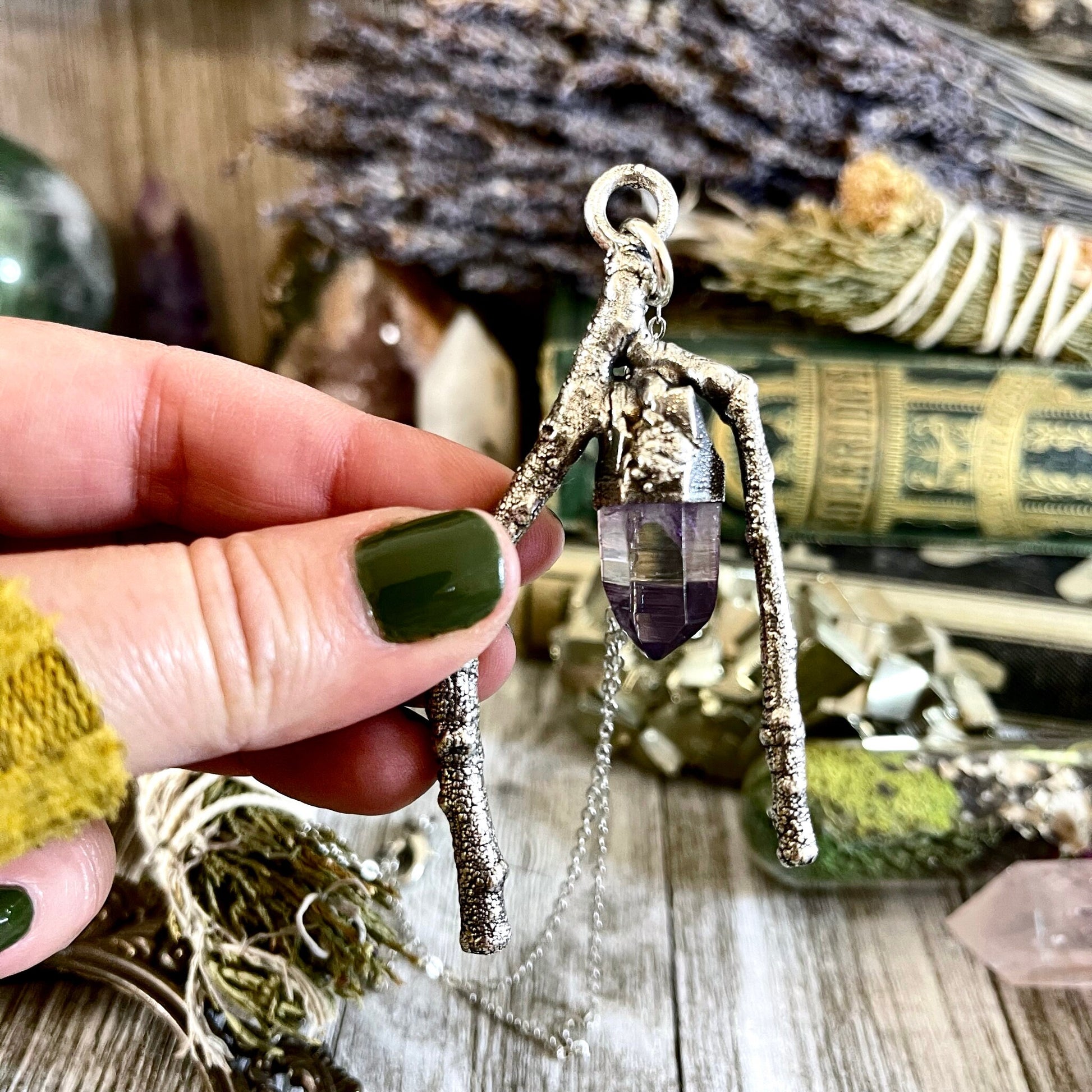 big crystal Necklace, Big Gothic Necklace, Bohemian Jewelry, Crystal Necklaces, Crystal Pendant, Etsy ID: 1620640184, FOXLARK- NECKLACES, Jewelry, nature inspired, Necklaces, Silver Jewelry, Silver Necklace, Silver Stone Jewelry, Statement Necklace, Stone