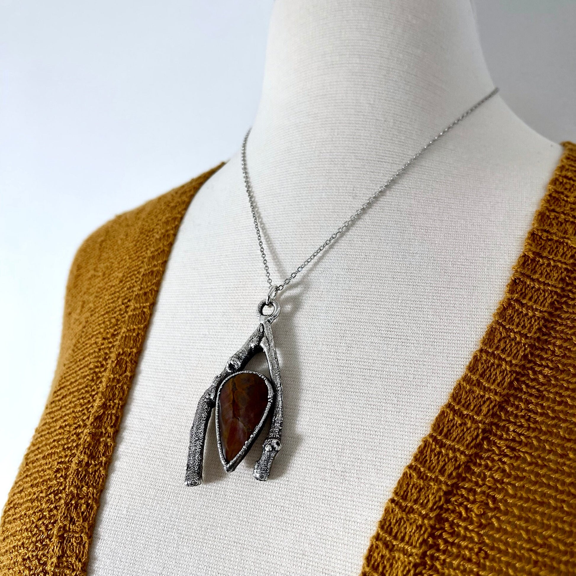 Agate Crystal, Agate Jewelry, big crystal Necklace, Big Silver Necklace, Big Stone Necklace, Bohemian Jewelry, Crystal Jewelry, Crystal Necklaces, Crystal Pendant, Earthy pendent, Etsy ID: 1634773537, Fancy Moss Agate, FOXLARK- NECKLACES, Jewelry, nature