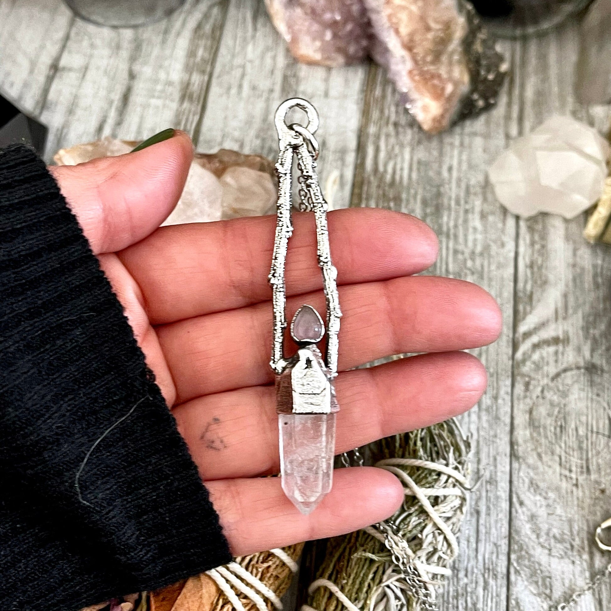 big crystal Necklace, Bohemian Jewelry, Crystal Necklaces, Crystal Pendant, Etsy ID: 1669645543, FOXLARK- NECKLACES, Jewelry, nature inspired, Necklaces, Quartz pendent, Raw Quartz jewelry, Silver Jewelry, Silver Necklace, Silver Stone Jewelry, Statement